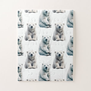 Puzzle Design Motif animal de l'ours polaire