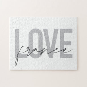 Puzzle Design simple, moderne, urbain, cool Love France