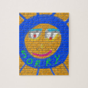 Puzzle Désolé Graffiti, Art Sad Face, Sadness Regret