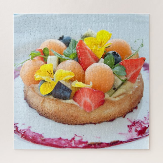 Puzzle Dessert de tarte au melon de fruits (Vertical)