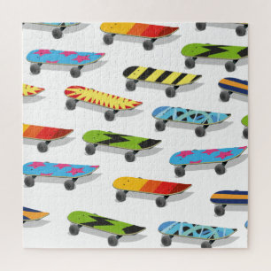 Puzzle Dessin animé de skateboard.