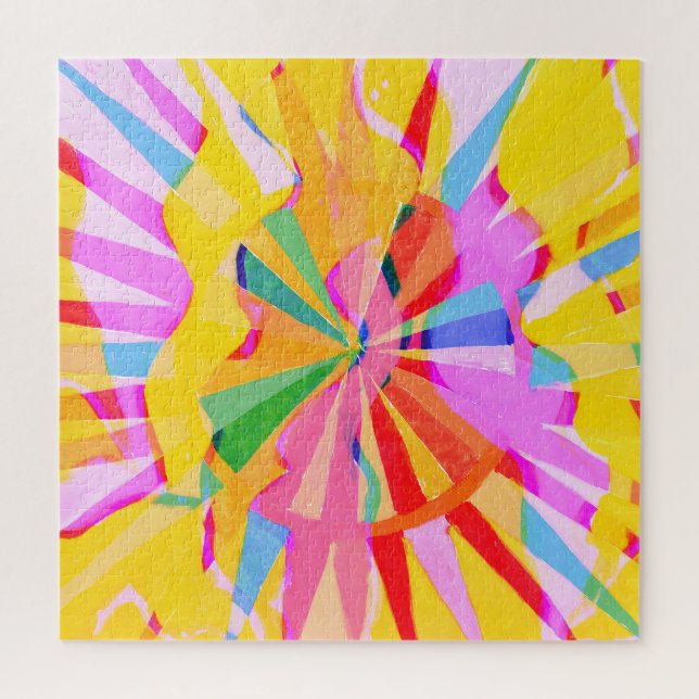 Puzzle dessin créatif Abstrait, arrière - plan coloré. (Vertical)