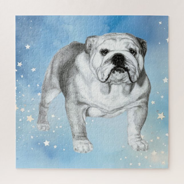 Puzzle dessin de Bulldog anglais (Vertical)
