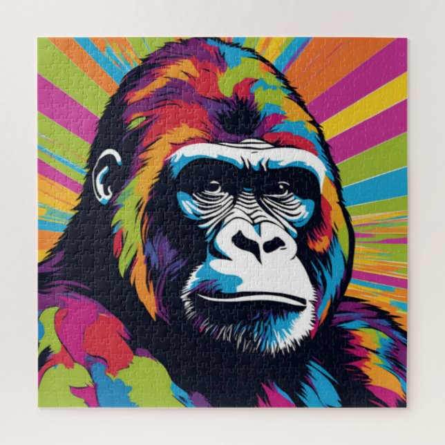 Puzzle Dessin de dessin de peinture Gorilla Pop (Vertical)
