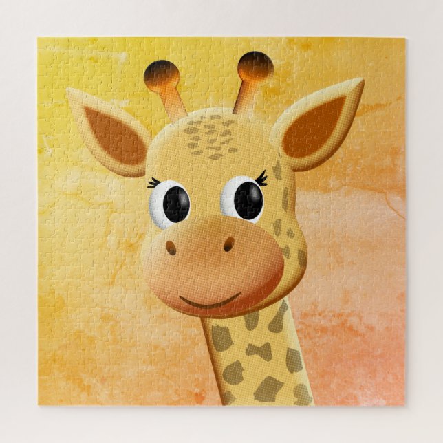 Puzzle Dessin de Giraffe Bébé mignonne (Vertical)