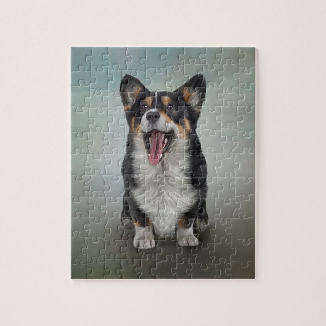 Puzzle Dessin de la race de Chien Corgi gallois (Vertical)