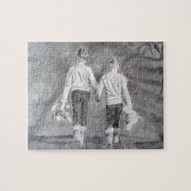 Puzzle Dessin des soeurs (Horizontal)