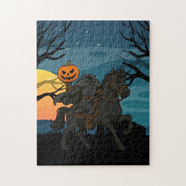 Puzzle Dessin Halloween/Automne Horseman sans tête (Vertical)