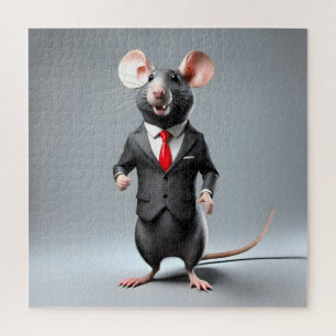Puzzle dessin humoristique de souris
