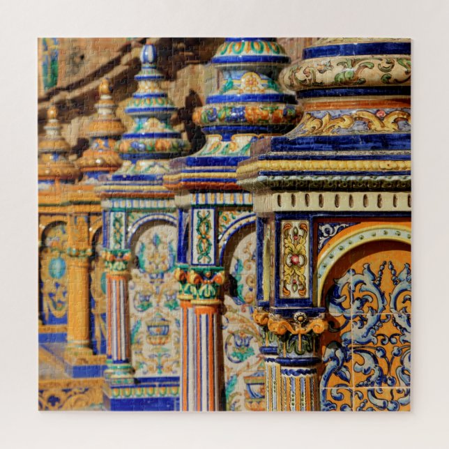Puzzle detalle ceramica Plaza de España, Sevilla (Vertikal)