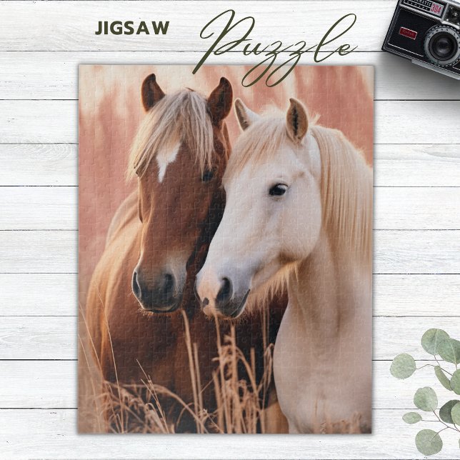 Puzzle Deux beaux chevaux dans la nature (Two beautiful horses in nature)