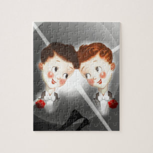 Puzzle Deux couples d'homosexuels dans le cru adorable de