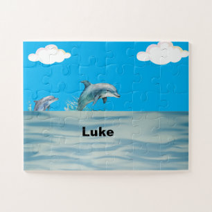 Puzzle Deux dauphins jouant