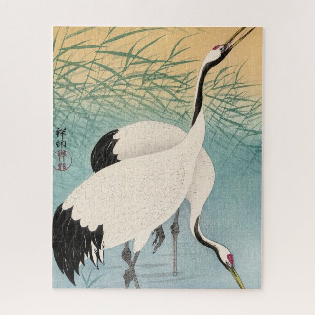 Puzzle Deux grues par Ohara Koson (Vertical)