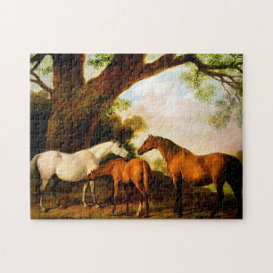 Puzzle Deux mares shafto et un poulain par George Stubbs