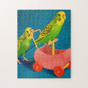 Puzzle deux perruches