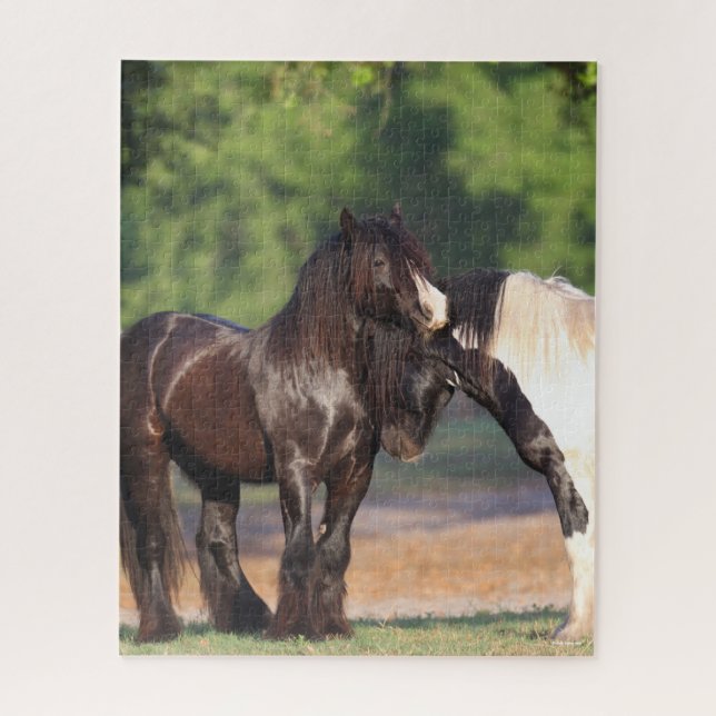 Puzzle Deux Vannières tziganes noires et blanches (Vertical)