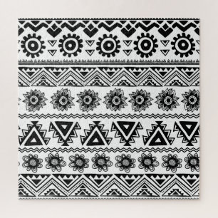 Puzzle Deuxième ethnie tribale, motif sans coutures.