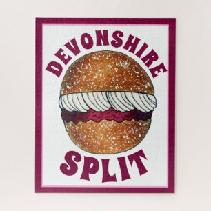 Puzzle Devonshire Split Cream Jam Tea Shoppe Café Boulang