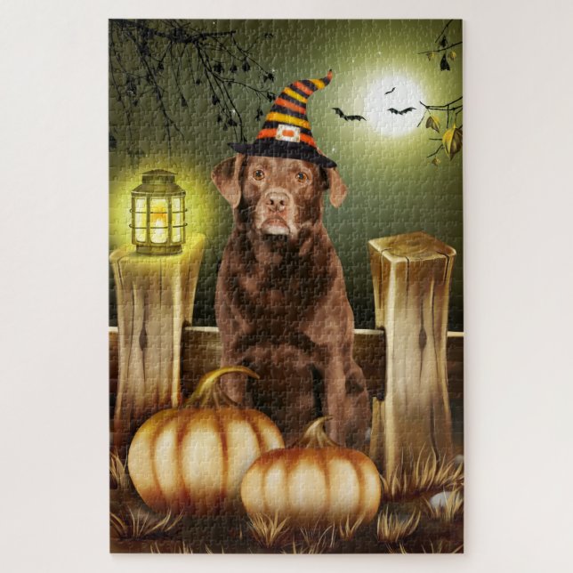 Puzzle d'Halloween Labrador (Vertical)
