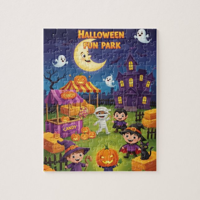 Puzzle d'Halloween pour enfants - 110 pièces (Vertical)