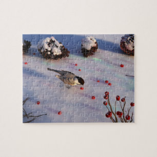 Puzzle d'hiver du chickadee