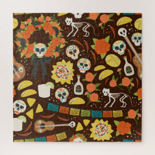 Puzzle Dia De Los Muertos, motif de dessins animés.