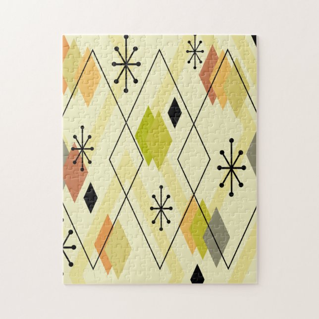 Puzzle Diamants épars modernes du milieu du siècle Chartr (Vertical)