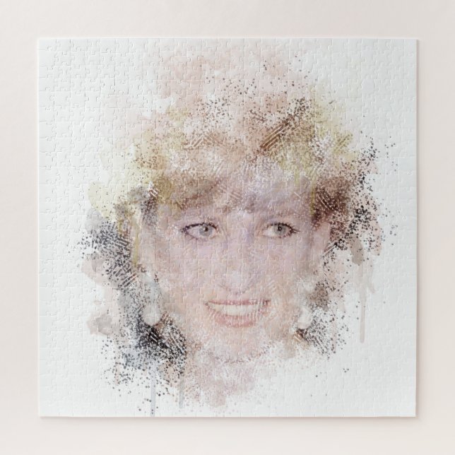 Puzzle Diana, la princesse du peuple Portrait d'aquarelle (Vertical)