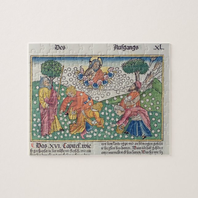 Puzzle Dieu 13-22 de l'exode 16 fournit les cailles et la (Horizontal)