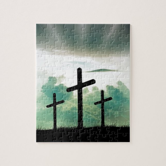 Puzzle Dieu croisé Jésus de foi du Christ opacifie la (Vertical)