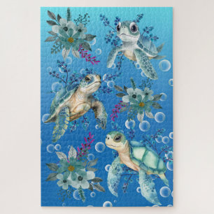 Puzzle difficile Whimsical Tortue de mer Jigsaw