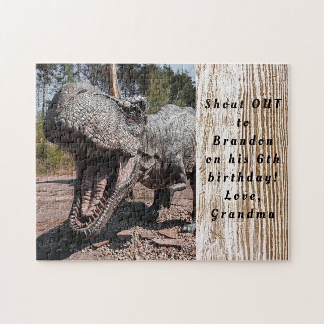 Puzzle Dinosaur Garçons Anniversaire Cadeau Cadeau Cadeau (Horizontal)