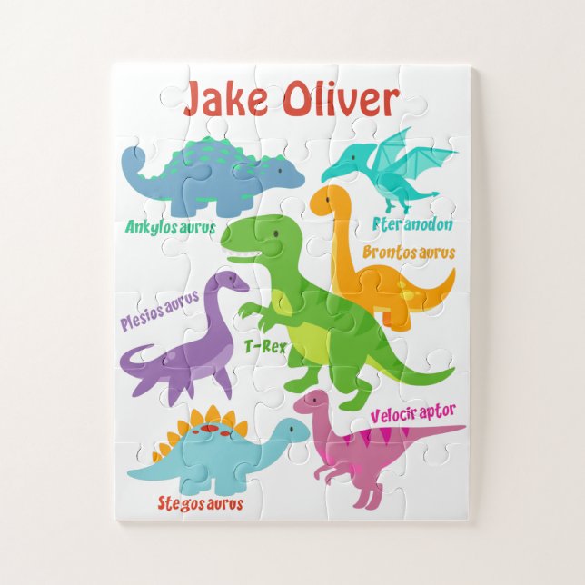 Puzzle Dinosaure pour enfants mignon (Vertical)