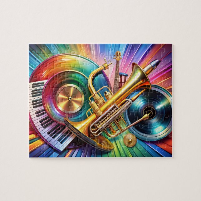 Puzzle d'instruments de musique (Horizontal)