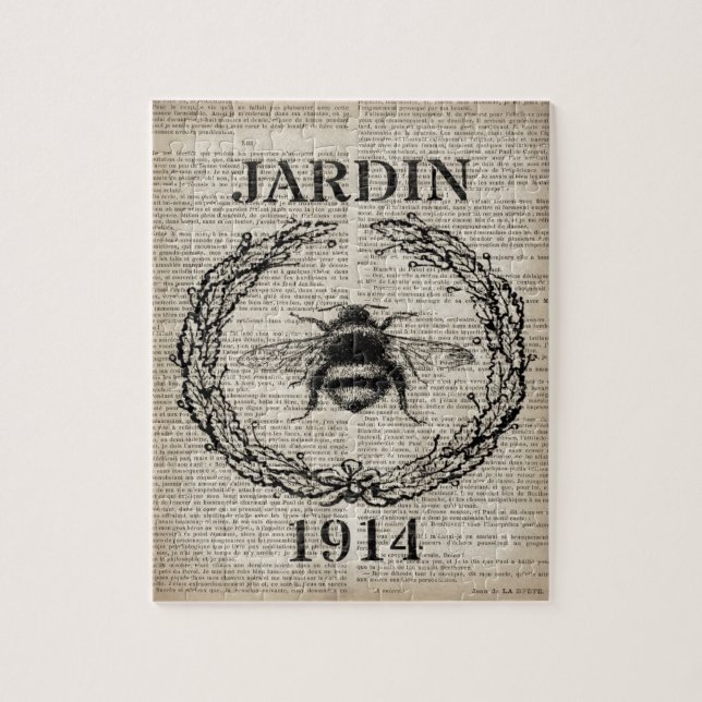 Puzzle ditionary print frentry vintage bee (Vertical)