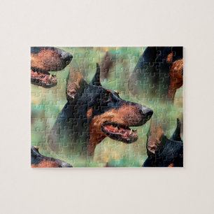 Puzzle Doberman Pinscher dans les bois