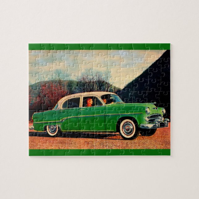 Puzzle Dodge Royal V8 1954 en vert (Horizontal)