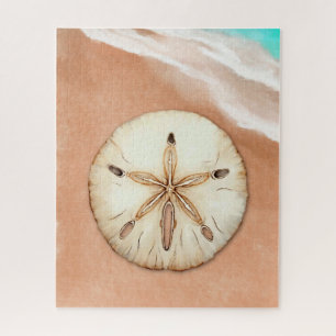 Puzzle Dollar de sable d'aquarelle sur la plage