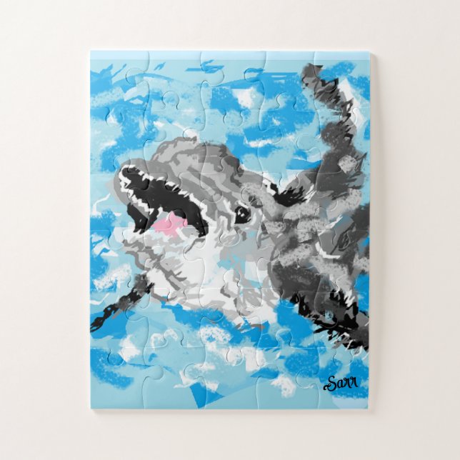 Puzzle : Dolphin bei Spielen (Vertikal)