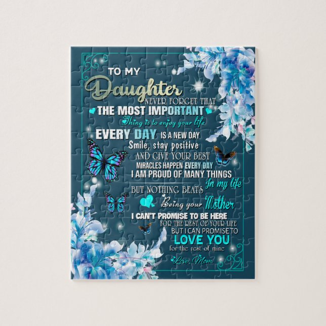 Puzzle Don de fille | Lettre À Ma Fille De Maman (Vertical)