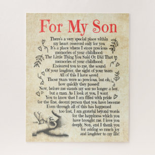 Puzzle Don Son   Pour Mon Fils Merci D'Avoir Ajouté Tant 