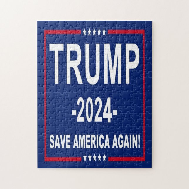 Puzzle Donald Trump 2024 Sauvez à nouveau l'Amérique (Vertical)