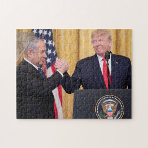 Puzzle Donald Trump En Israël Avec Bibi Netanyahu
