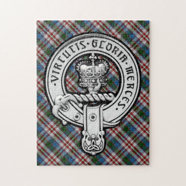 Puzzle Donnachaidh (Robertson) Robe de chasse tartan Cres (Vertical)