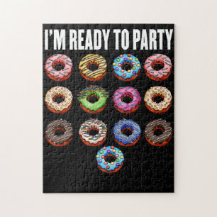 Puzzle Donut Snack Food Drôle Motif créatif