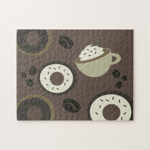 Puzzle Donuts Sucrés Barista Grains de Café