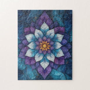 Puzzle Doodle Mandala bleu et violet