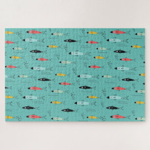 Puzzle Doodles de poissons modernes