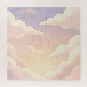 Puzzle Douces Nuages Rêveurs Ciel Lavande Rose Pastel